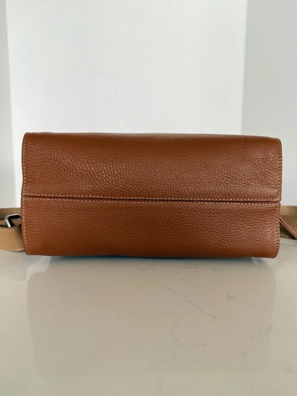 Ruskin Chester Bag Italian Leather Top Handle Crossbody Tan